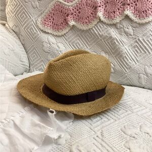 Makins New York Vintage Classic Tan Straw Hat with Dark Band